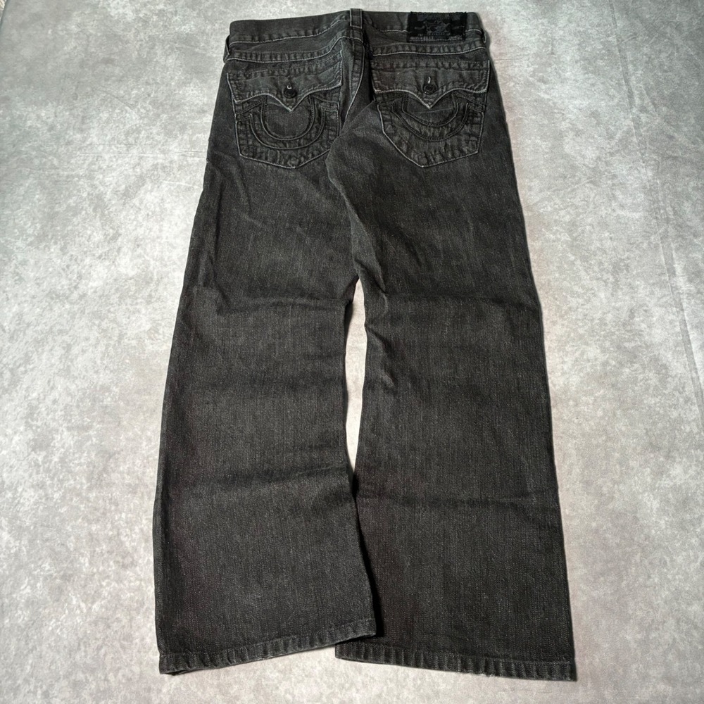 True Religion Billy Mens Jeans 32  Black bootcut  Leg Made in USA Cheif Keef
